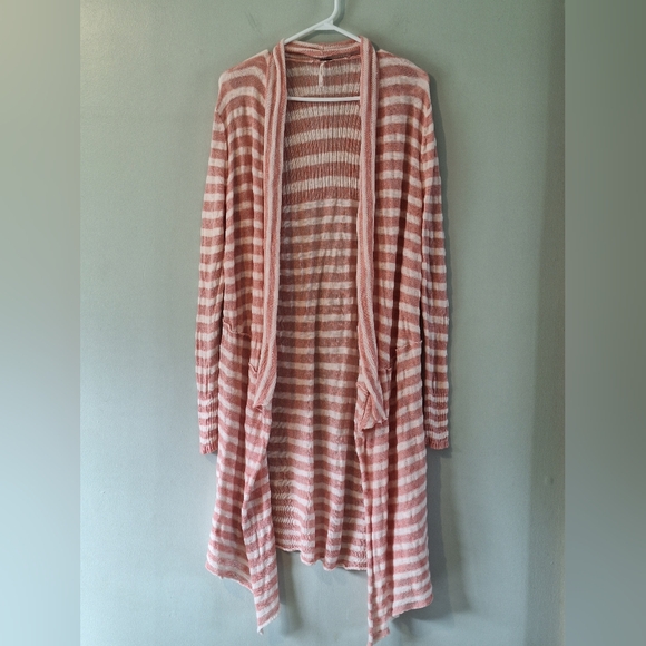 FREE PEOPLE FORGET ME NOT STRIPED DUSTER CARDIGAN - S - Picture 2 of 8